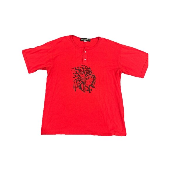 Vtg Indian Larry T-shirt Men’s L Red New York City USA - Picture 1 of 5